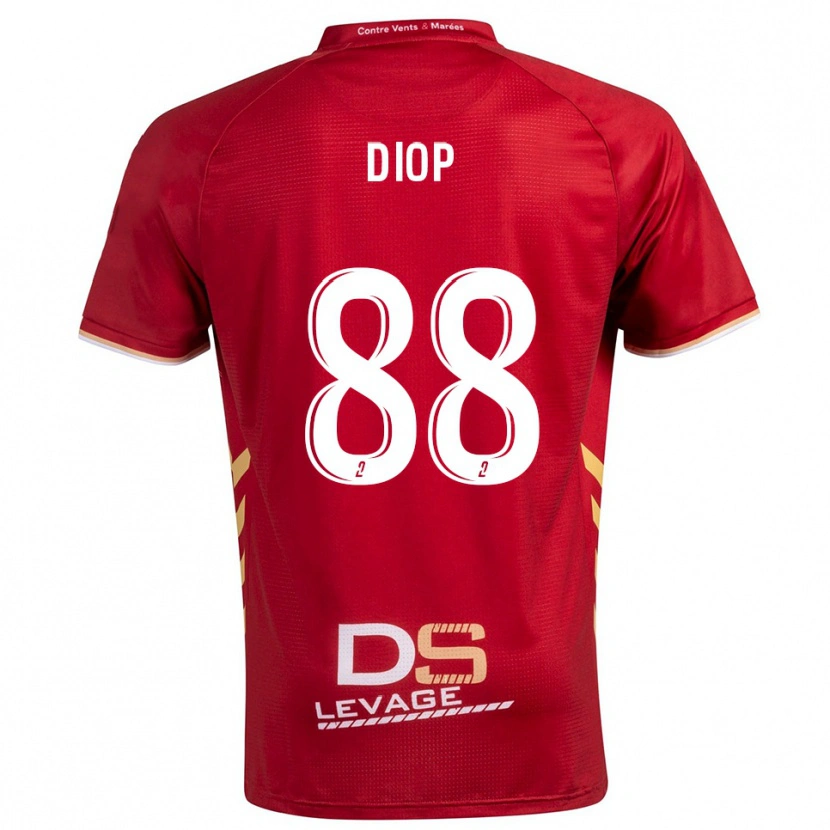 Danxen Män Malick Diop #88 Burgundy Guld Bortatröja Matchtröjor 2025/26 Tröjor T-Tröja