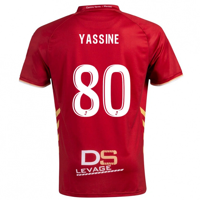 Danxen Män Gessime Yassine #80 Burgundy Guld Bortatröja Matchtröjor 2025/26 Tröjor T-Tröja