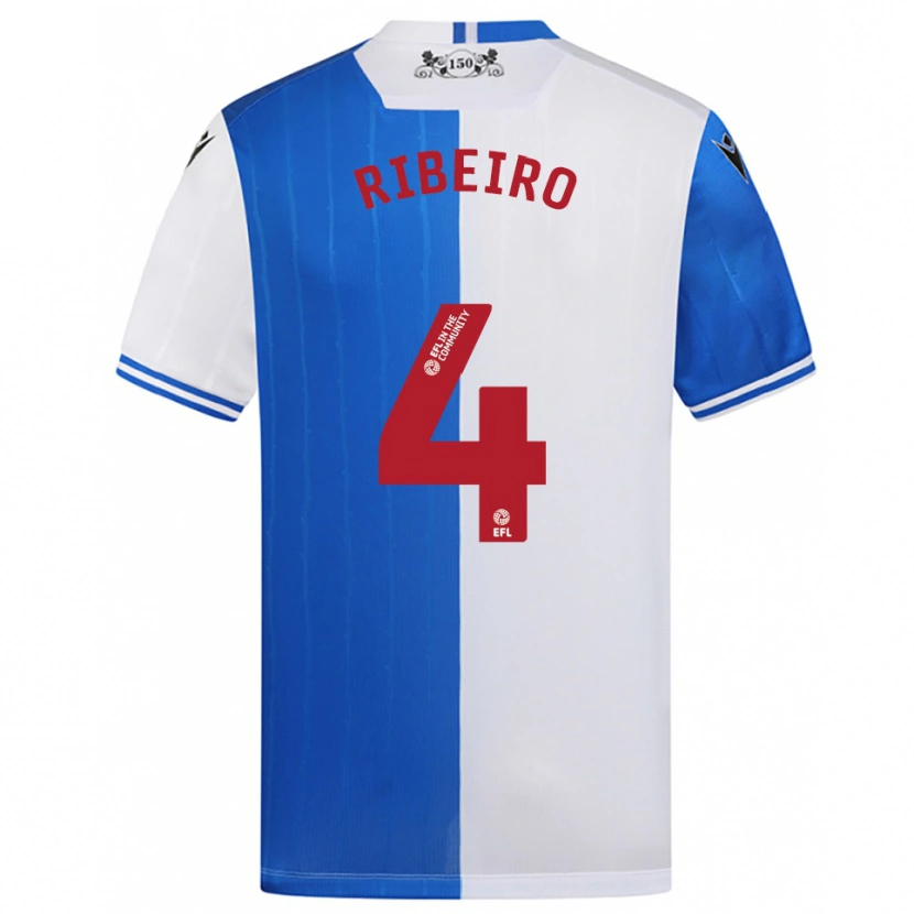 Danxen Kvinnor Yuri Ribeiro #4 Blå Vit Hemmatröja Matchtröjor 2025/26 Tröjor T-Tröja