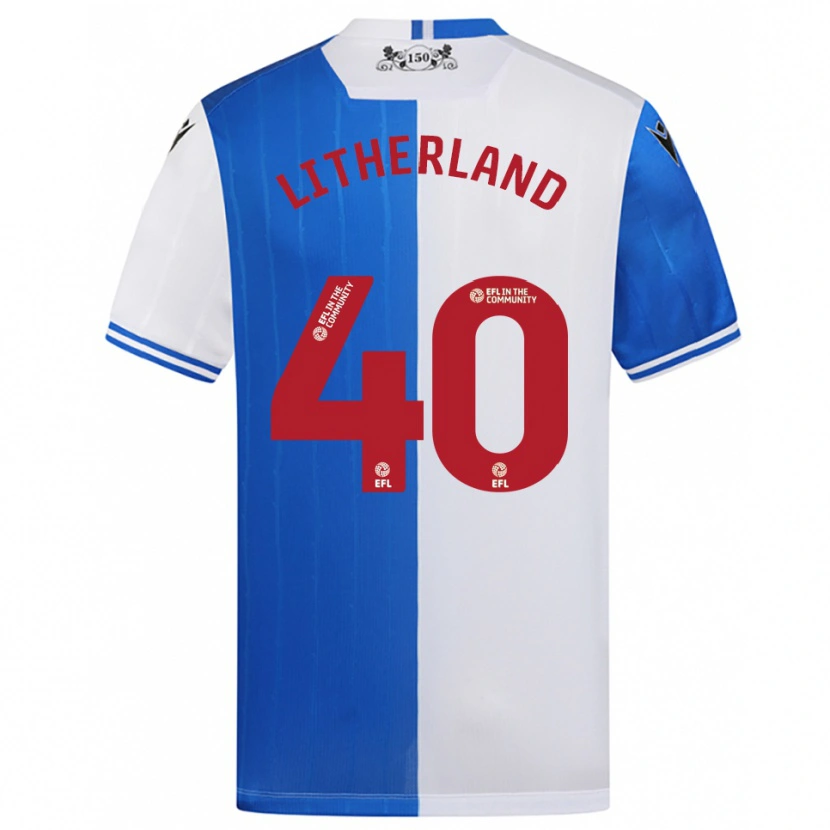 Danxen Kvinnor Matty Litherland #40 Blå Vit Hemmatröja Matchtröjor 2025/26 Tröjor T-Tröja