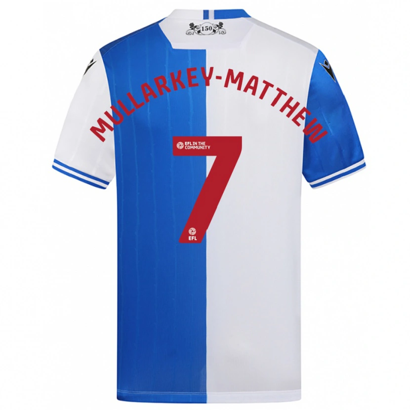 Danxen Kvinnor Lorenze Mullarkey-Matthews #7 Blå Vit Hemmatröja Matchtröjor 2025/26 Tröjor T-Tröja