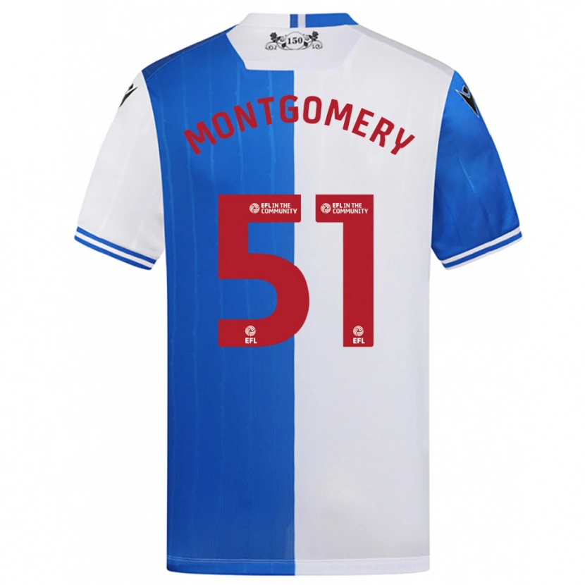 Danxen Kvinnor Kristi Montgomery #51 Blå Vit Hemmatröja Matchtröjor 2025/26 Tröjor T-Tröja