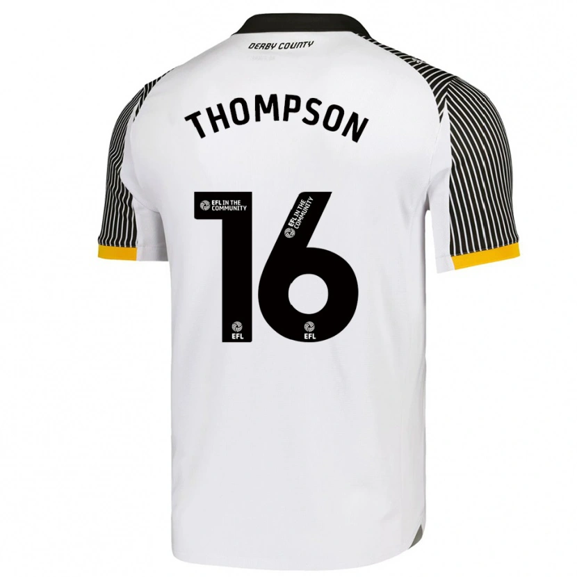 Danxen Kvinnor Liam Thompson #16 Vit Svart Hemmatröja Matchtröjor 2025/26 Tröjor T-Tröja