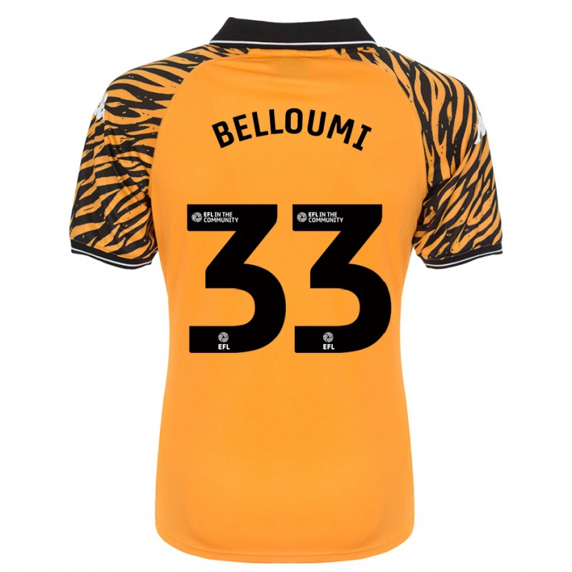 Danxen Kvinnor Mohamed Belloumi #33 Orange Svart Hemmatröja Matchtröjor 2025/26 Tröjor T-Tröja