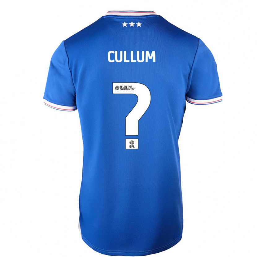 Danxen Kvinnor Danny Cullum #0 Blå Vit Hemmatröja Matchtröjor 2025/26 Tröjor T-Tröja