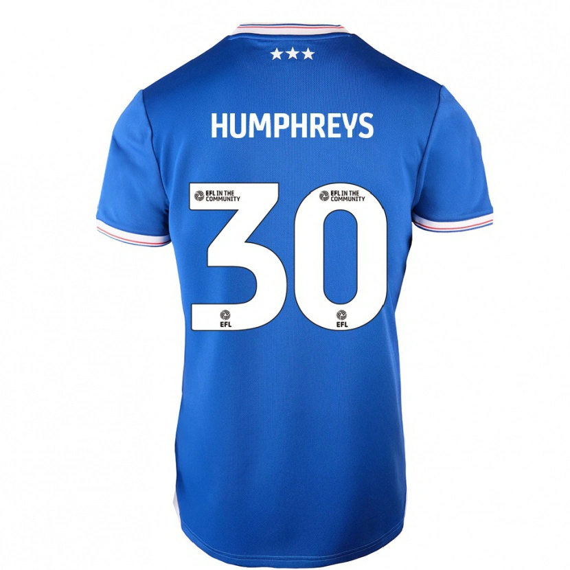 Danxen Kvinnor Cameron Humphreys #30 Blå Vit Hemmatröja Matchtröjor 2025/26 Tröjor T-Tröja