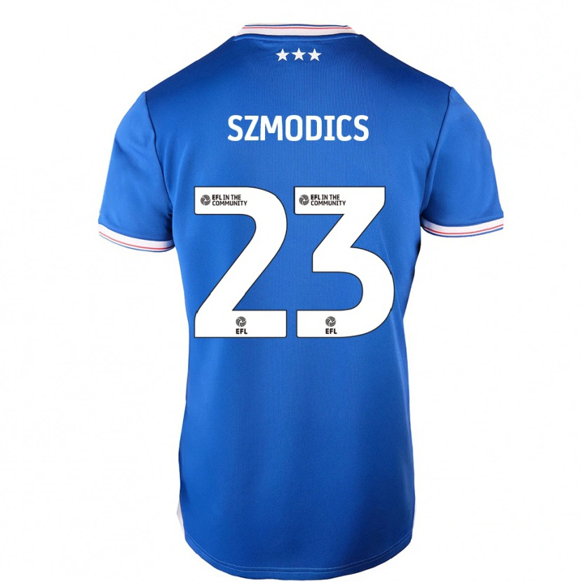 Danxen Kvinnor Sammie Szmodics #23 Blå Vit Hemmatröja Matchtröjor 2025/26 Tröjor T-Tröja