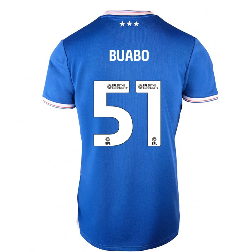 Danxen Kvinnor Gerrard Buabo #51 Blå Vit Hemmatröja Matchtröjor 2025/26 Tröjor T-Tröja