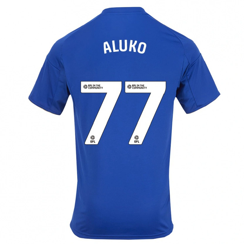 Danxen Kvinnor Olabade Aluko #77 Blå Guld Hemmatröja Matchtröjor 2025/26 Tröjor T-Tröja