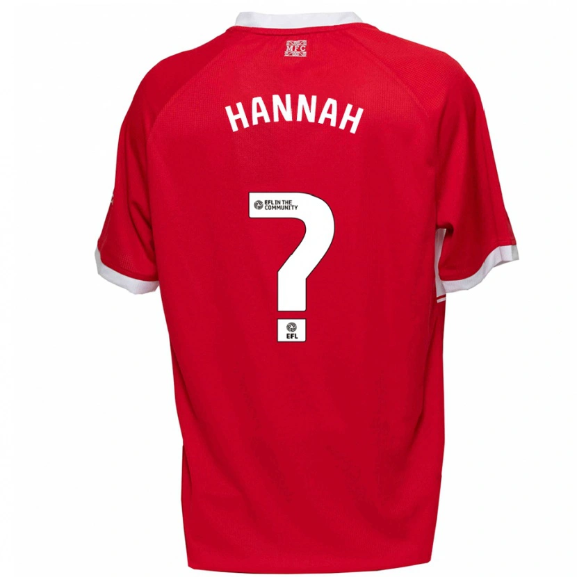 Danxen Kvinnor Jack Hannah #0 Röd Vit Hemmatröja Matchtröjor 2025/26 Tröjor T-Tröja