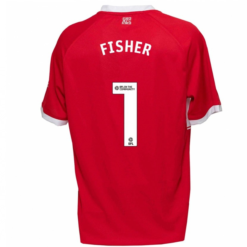 Danxen Kvinnor Nathan Fisher #1 Röd Vit Hemmatröja Matchtröjor 2025/26 Tröjor T-Tröja