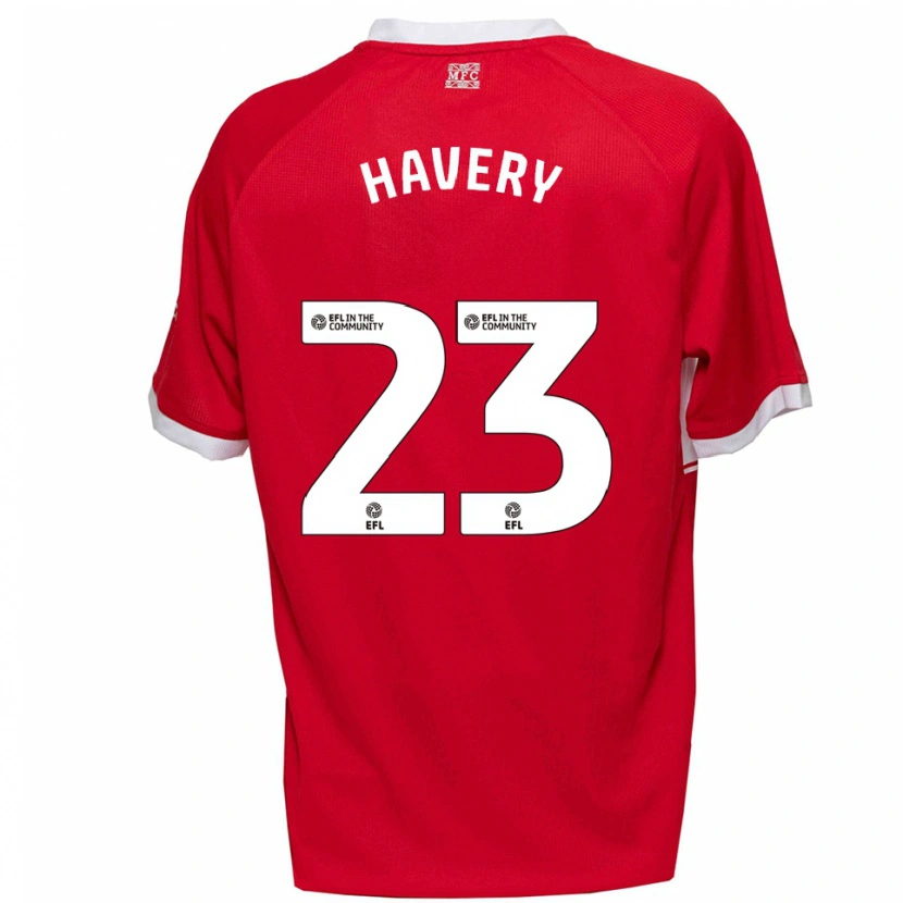 Danxen Kvinnor Nicole Havery #23 Röd Vit Hemmatröja Matchtröjor 2025/26 Tröjor T-Tröja