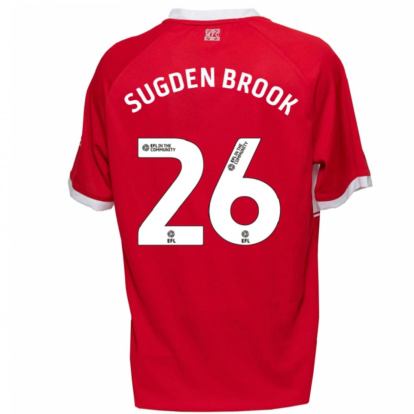 Danxen Kvinnor Darcie Sugden-Brook #26 Röd Vit Hemmatröja Matchtröjor 2025/26 Tröjor T-Tröja