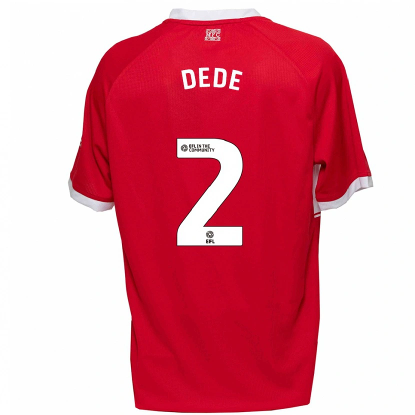 Danxen Kvinnor Josh Dede #2 Röd Vit Hemmatröja Matchtröjor 2025/26 Tröjor T-Tröja