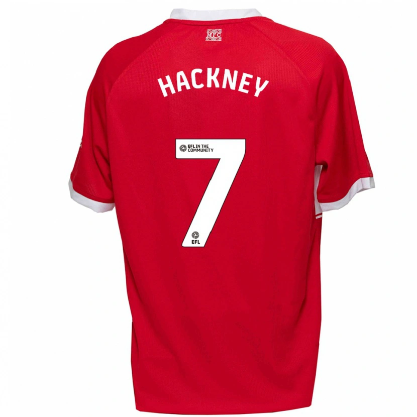 Danxen Kvinnor Hayden Hackney #7 Röd Vit Hemmatröja Matchtröjor 2025/26 Tröjor T-Tröja