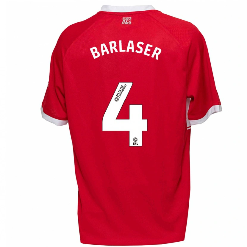Danxen Kvinnor Dan Barlaser #4 Röd Vit Hemmatröja Matchtröjor 2025/26 Tröjor T-Tröja