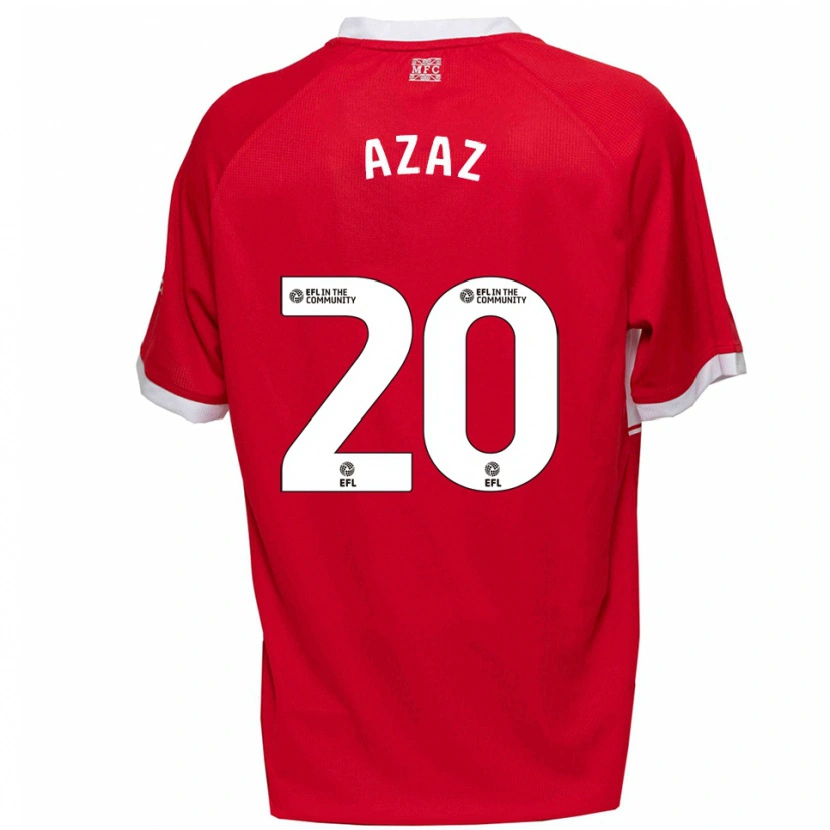 Danxen Kvinnor Finn Azaz #20 Röd Vit Hemmatröja Matchtröjor 2025/26 Tröjor T-Tröja
