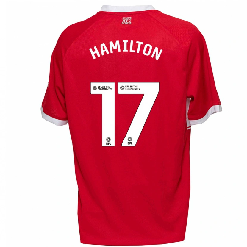 Danxen Kvinnor Micah Hamilton #17 Röd Vit Hemmatröja Matchtröjor 2025/26 Tröjor T-Tröja