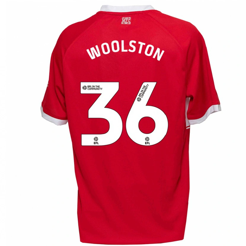 Danxen Kvinnor Luke Woolston #36 Röd Vit Hemmatröja Matchtröjor 2025/26 Tröjor T-Tröja