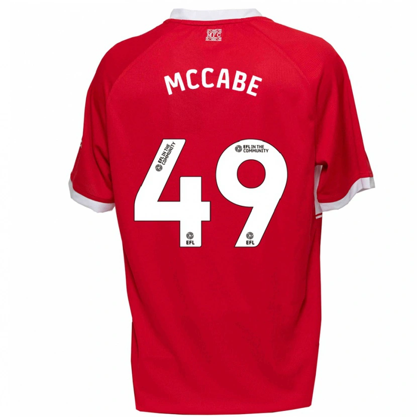 Danxen Kvinnor Law Mccabe #49 Röd Vit Hemmatröja Matchtröjor 2025/26 Tröjor T-Tröja