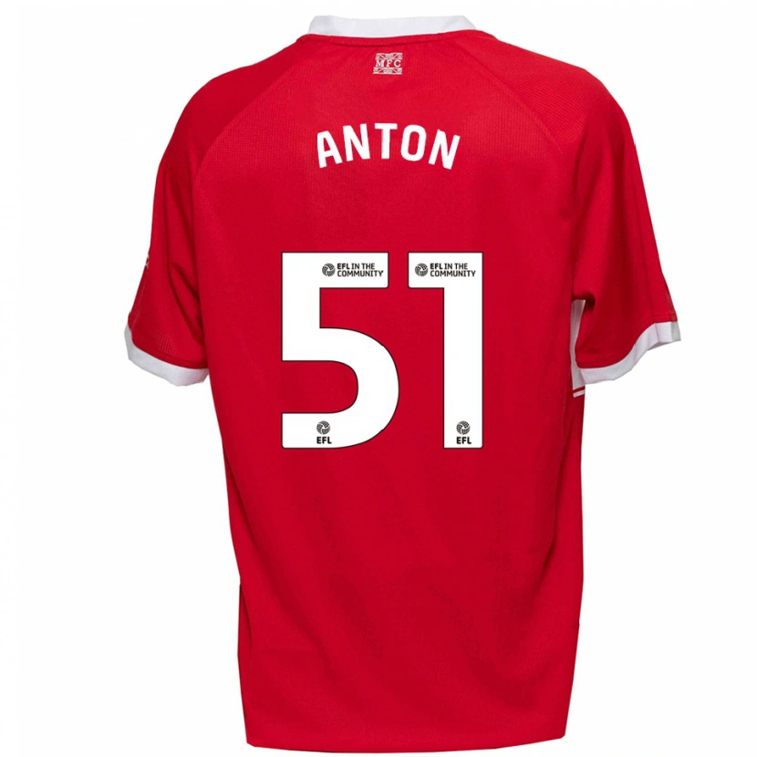 Danxen Kvinnor Anton Palmer #51 Röd Vit Hemmatröja Matchtröjor 2025/26 Tröjor T-Tröja