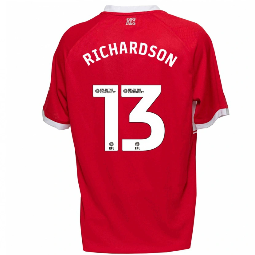 Danxen Kvinnor Joseph Richardson #13 Röd Vit Hemmatröja Matchtröjor 2025/26 Tröjor T-Tröja