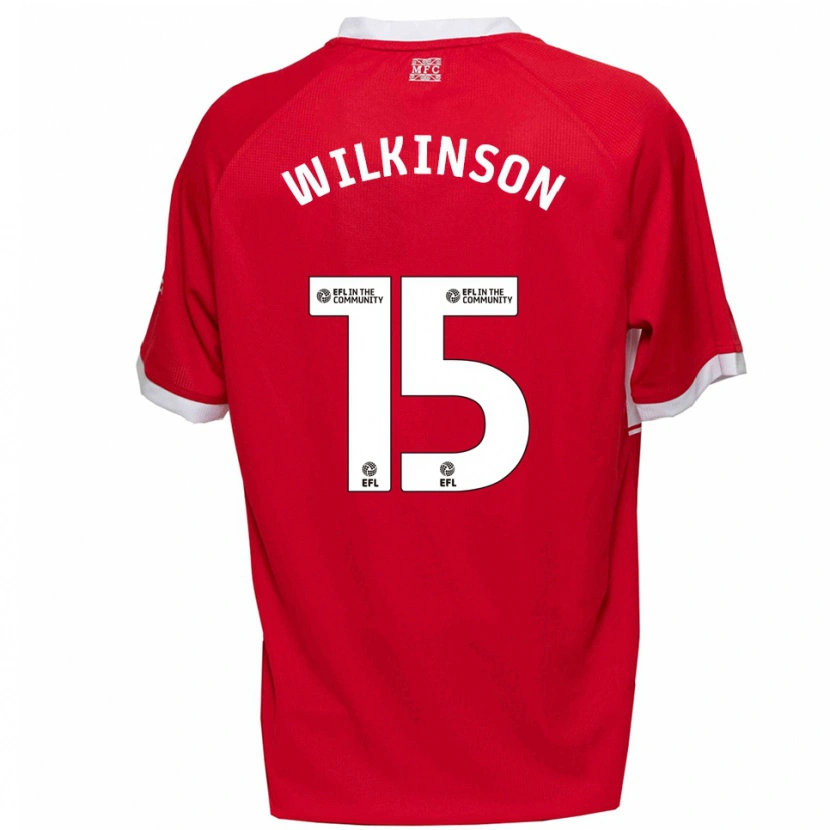 Danxen Kvinnor Sharna Wilkinson #15 Röd Vit Hemmatröja Matchtröjor 2025/26 Tröjor T-Tröja
