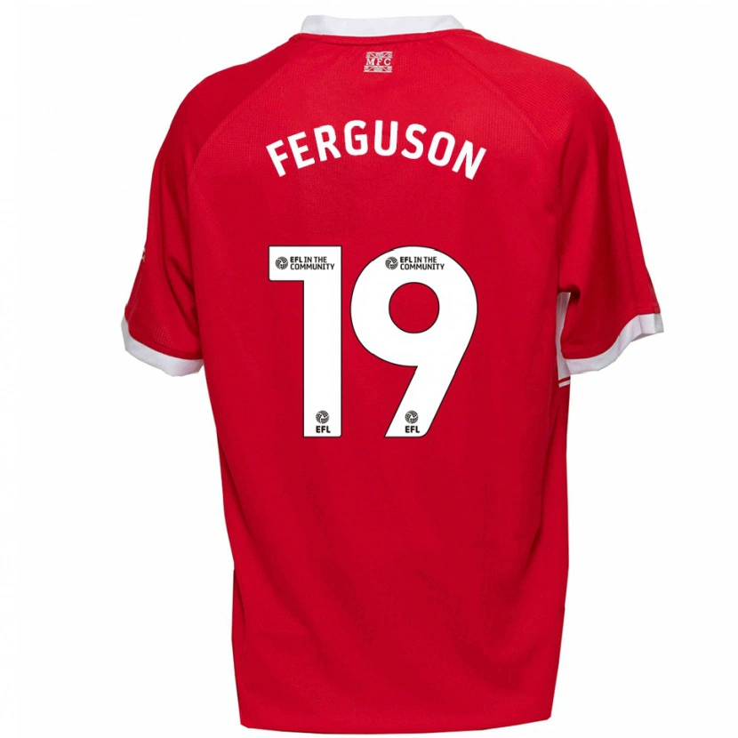 Danxen Kvinnor Becky Ferguson #19 Röd Vit Hemmatröja Matchtröjor 2025/26 Tröjor T-Tröja