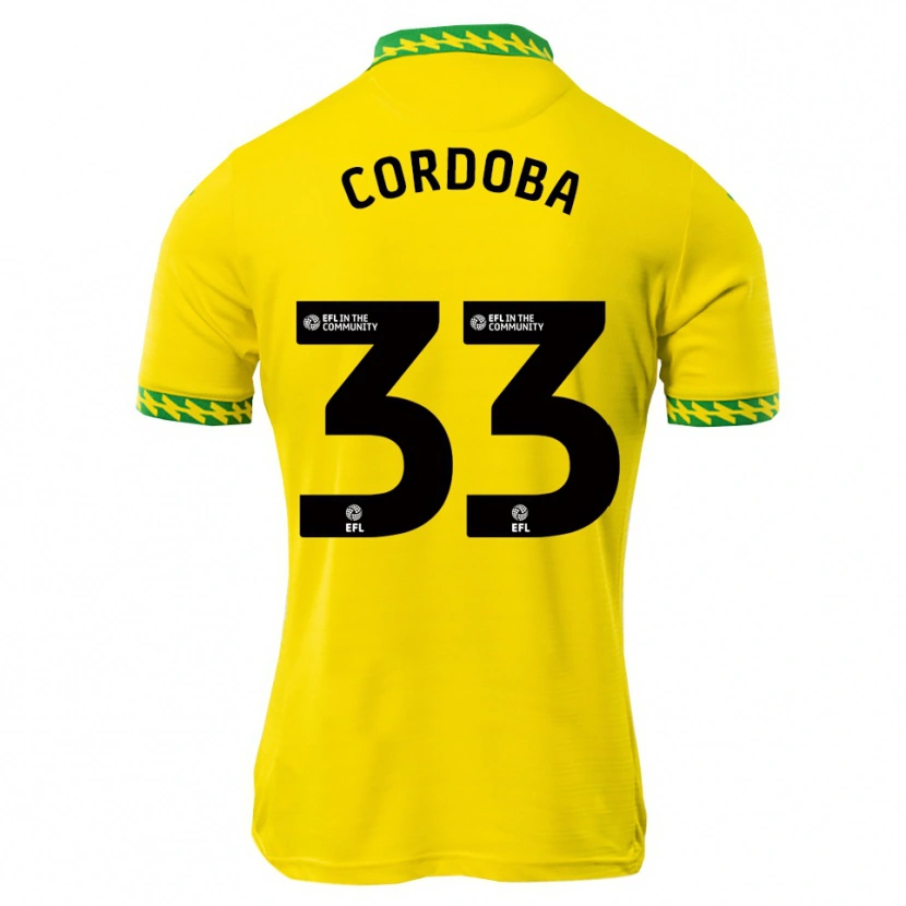 Danxen Kvinnor José Córdoba #33 Vit Grön Hemmatröja Matchtröjor 2025/26 Tröjor T-Tröja