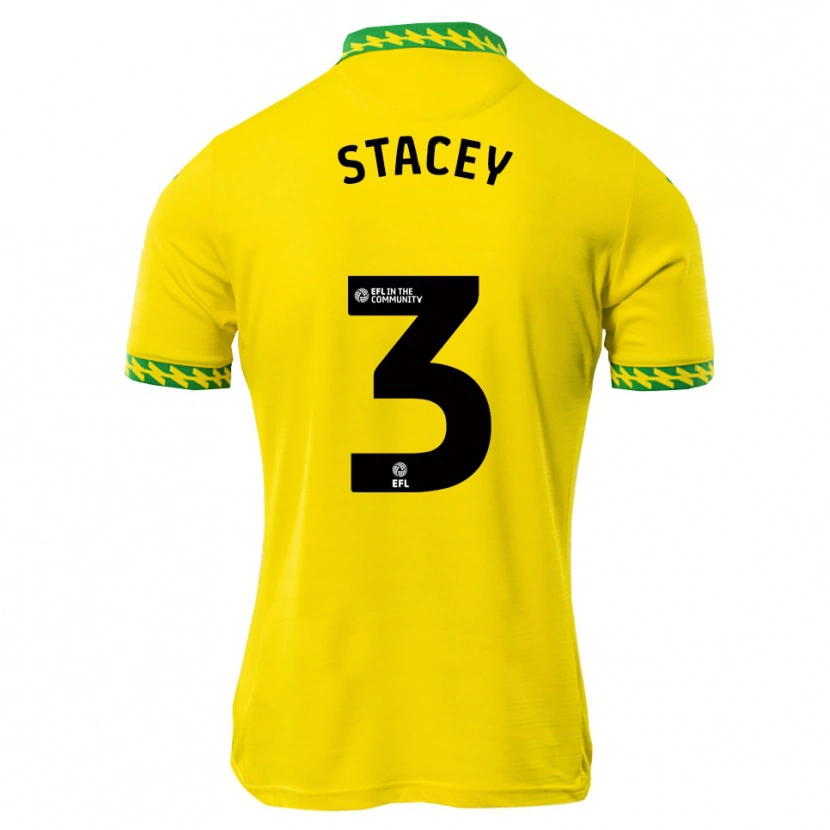 Danxen Kvinnor Jack Stacey #3 Vit Grön Hemmatröja Matchtröjor 2025/26 Tröjor T-Tröja