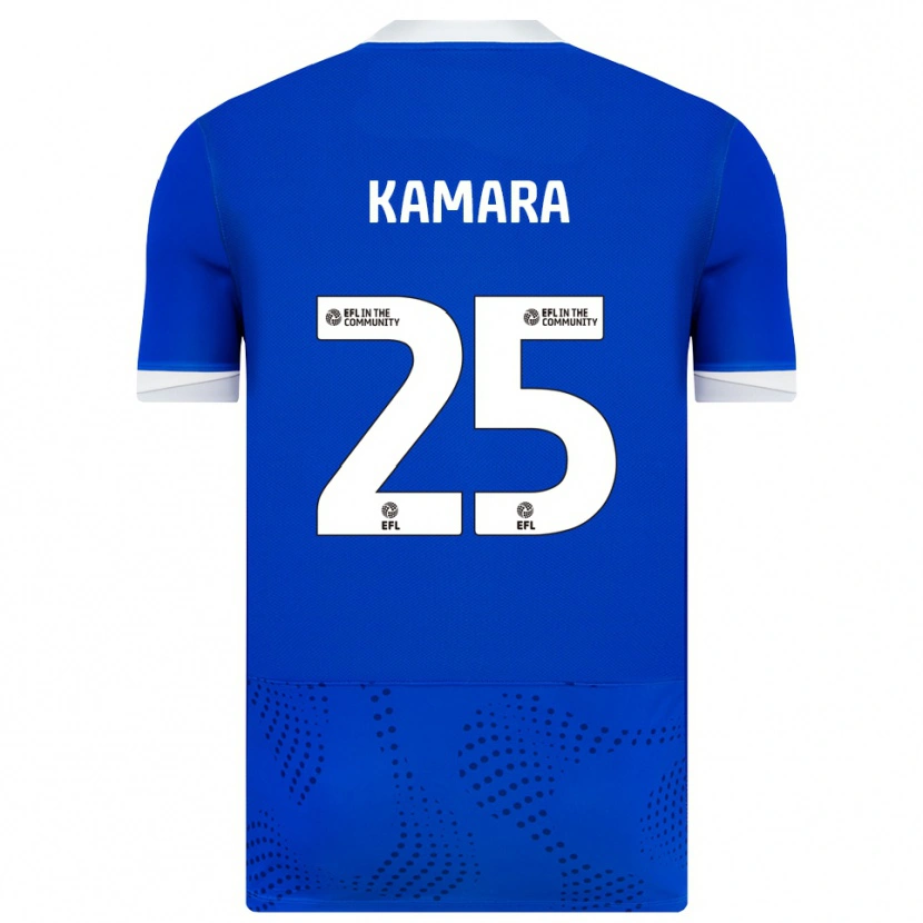 Danxen Kvinnor Abdoulaye Kamara #25 Blå Vit Hemmatröja Matchtröjor 2025/26 Tröjor T-Tröja