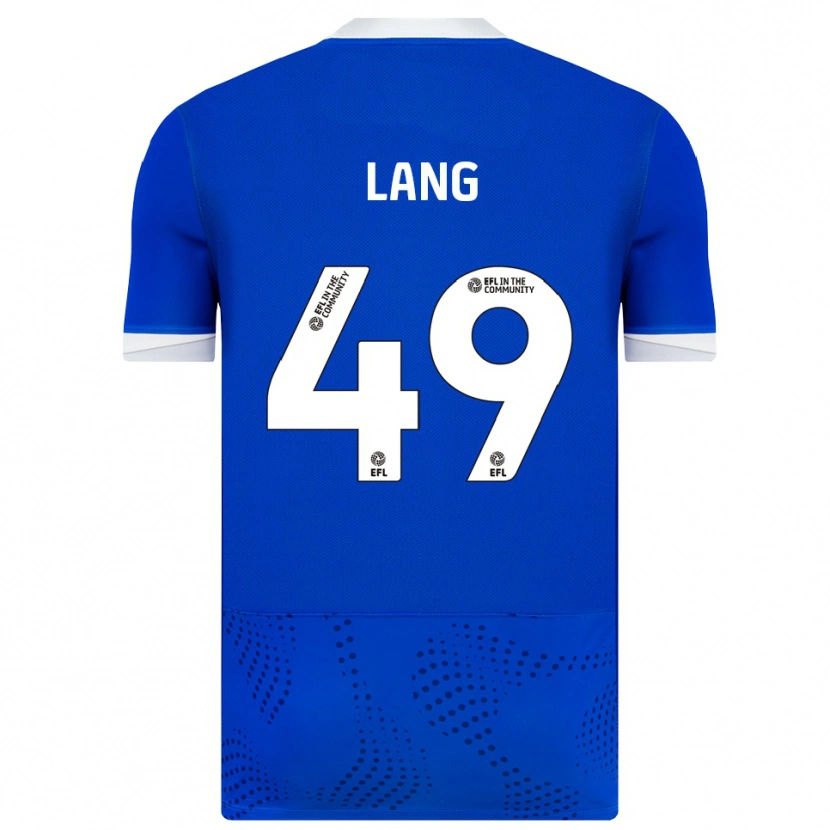 Danxen Kvinnor Callum Lang #49 Blå Vit Hemmatröja Matchtröjor 2025/26 Tröjor T-Tröja