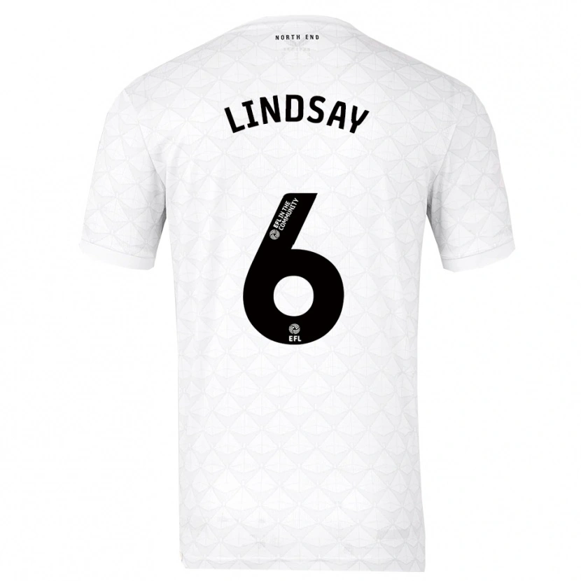 Danxen Kvinnor Liam Lindsay #6 Vit Röd Hemmatröja Matchtröjor 2025/26 Tröjor T-Tröja