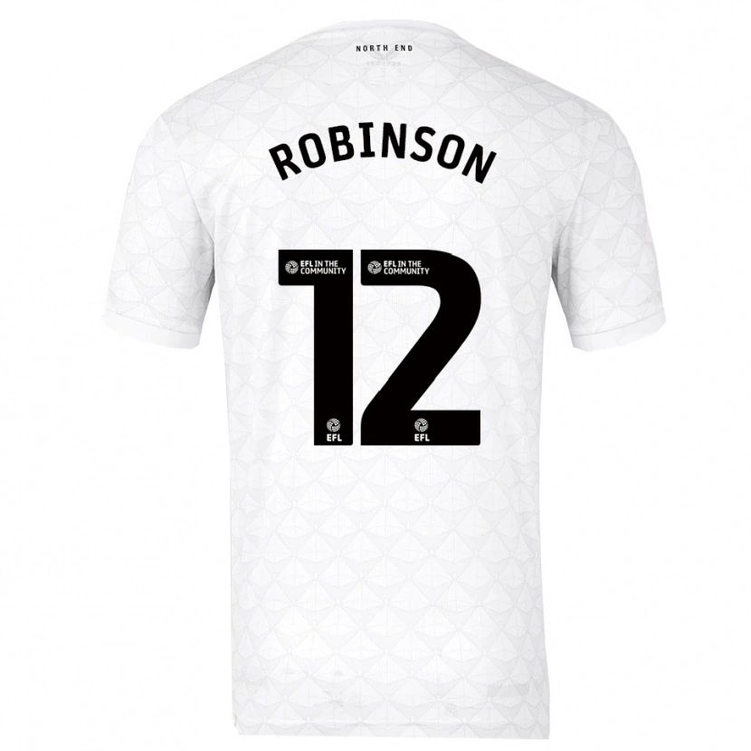 Danxen Kvinnor Ben Robinson #12 Vit Röd Hemmatröja Matchtröjor 2025/26 Tröjor T-Tröja