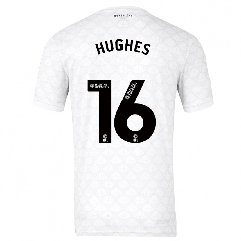 Danxen Kvinnor Andrew Hughes #16 Vit Röd Hemmatröja Matchtröjor 2025/26 Tröjor T-Tröja