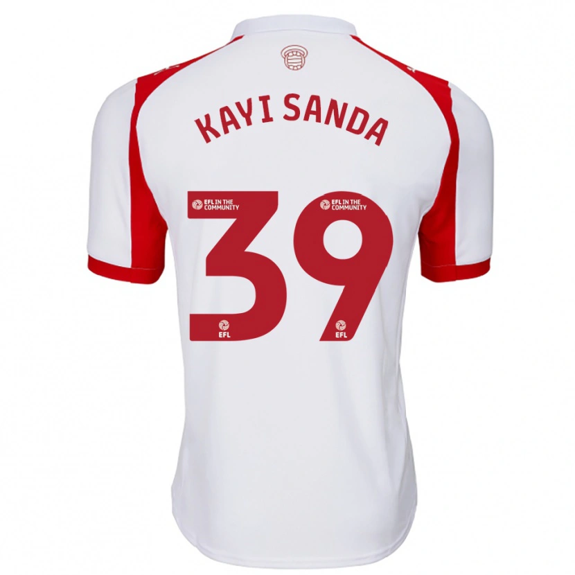 Danxen Kvinnor Joachim Kayi Sanda #39 Vit Röd Hemmatröja Matchtröjor 2025/26 Tröjor T-Tröja