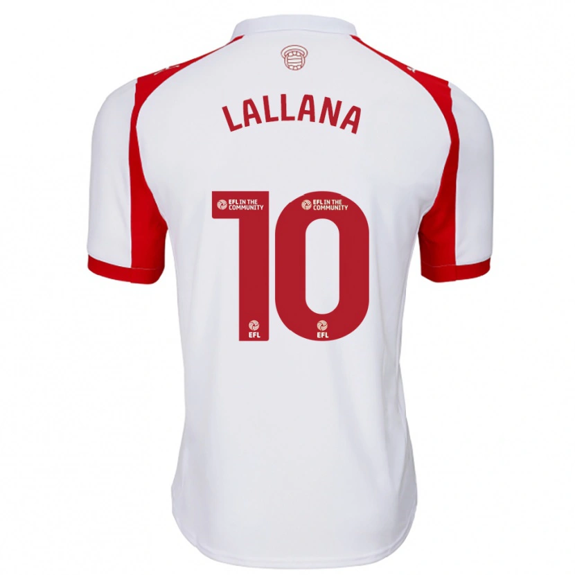 Danxen Kvinnor Adam Lallana #10 Vit Röd Hemmatröja Matchtröjor 2025/26 Tröjor T-Tröja