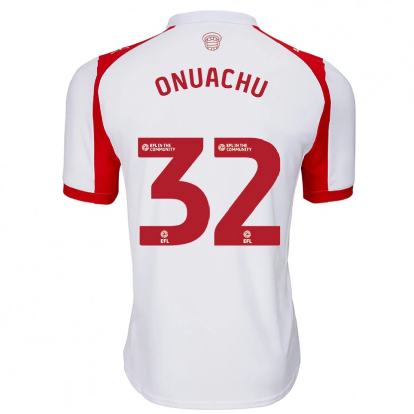 Danxen Kvinnor Paul Onuachu #32 Vit Röd Hemmatröja Matchtröjor 2025/26 Tröjor T-Tröja