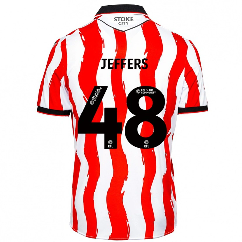 Danxen Kvinnor Keke Jeffers #48 Vit Röd Hemmatröja Matchtröjor 2025/26 Tröjor T-Tröja