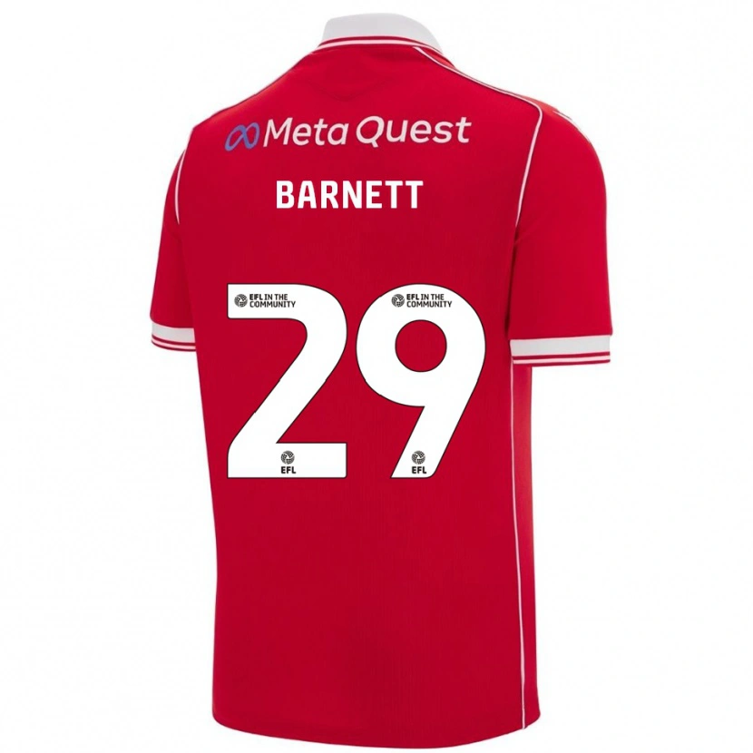 Danxen Kvinnor Ryan Barnett #29 Röd Vit Hemmatröja Matchtröjor 2025/26 Tröjor T-Tröja