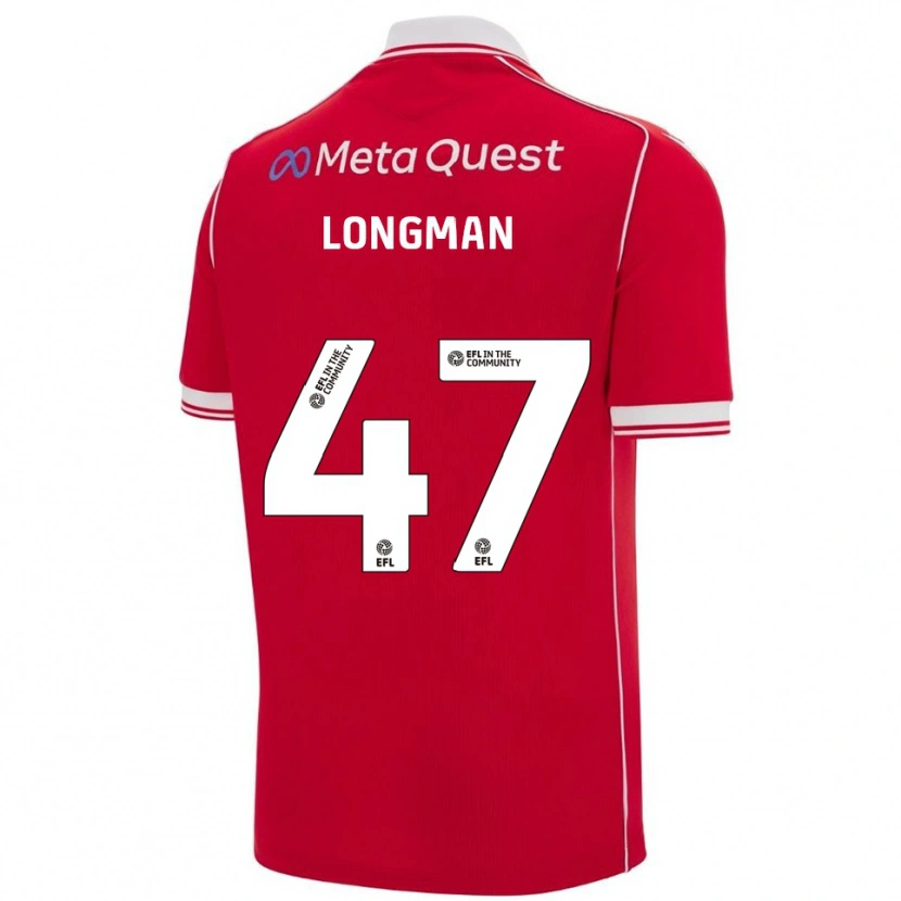 Danxen Kvinnor Ryan Longman #47 Röd Vit Hemmatröja Matchtröjor 2025/26 Tröjor T-Tröja