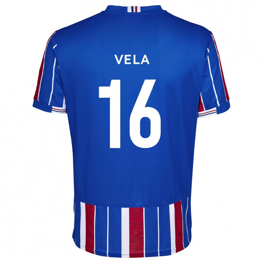 Danxen Kvinnor Josh Vela #16 Blå Röd Vit Hemmatröja Matchtröjor 2025/26 Tröjor T-Tröja