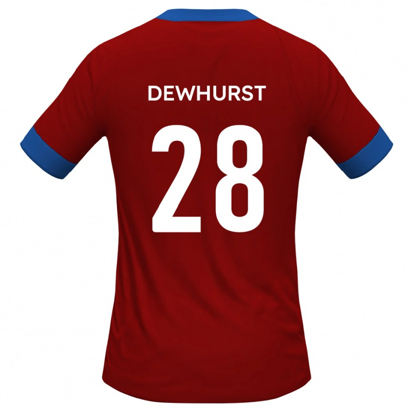 Danxen Kvinnor Marcus Dewhurst #28 Rött Blått Hemmatröja Matchtröjor 2025/26 Tröjor T-Tröja