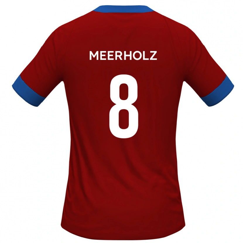 Danxen Kvinnor Jed Meerholz #8 Rött Blått Hemmatröja Matchtröjor 2025/26 Tröjor T-Tröja