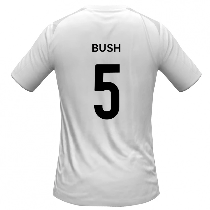 Danxen Kvinnor Chris Bush #5 Vit Grå Hemmatröja Matchtröjor 2025/26 Tröjor T-Tröja