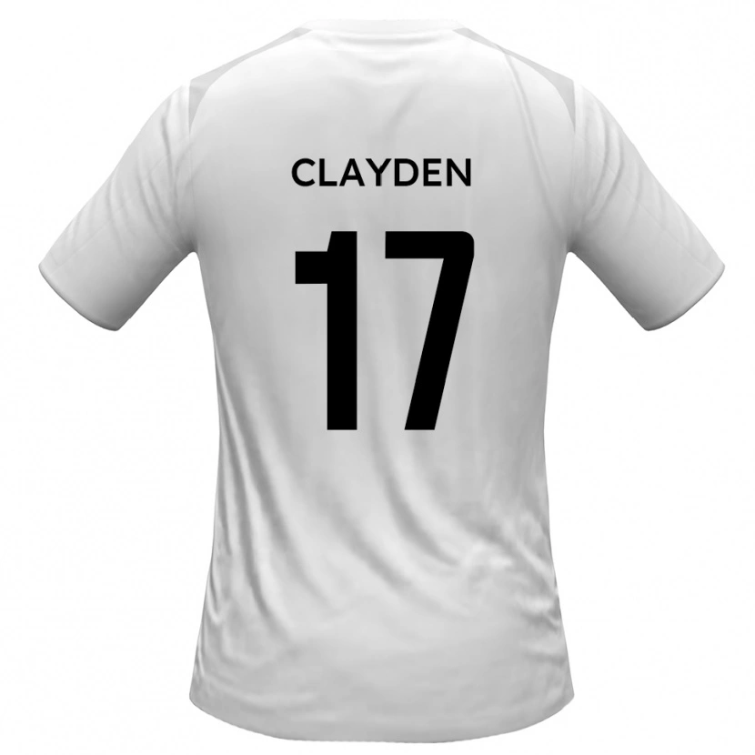 Danxen Kvinnor Charles Clayden #17 Vit Grå Hemmatröja Matchtröjor 2025/26 Tröjor T-Tröja