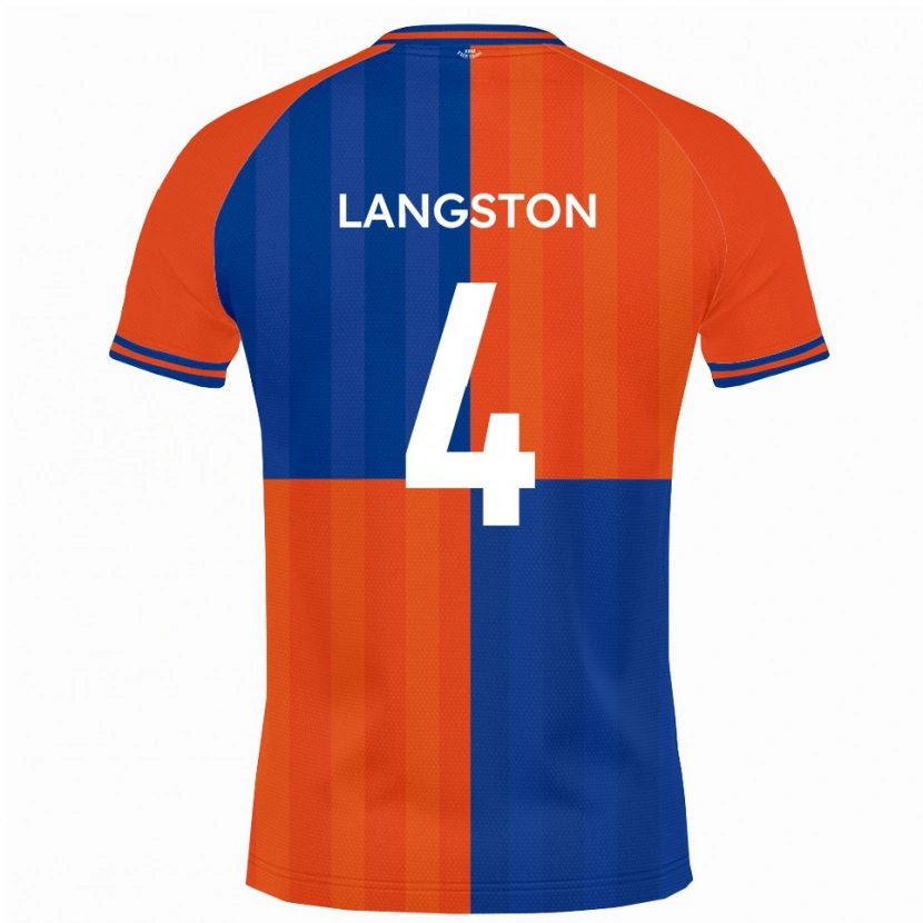 Danxen Kvinnor George Langston #4 Orange Royalblå Hemmatröja Matchtröjor 2025/26 Tröjor T-Tröja