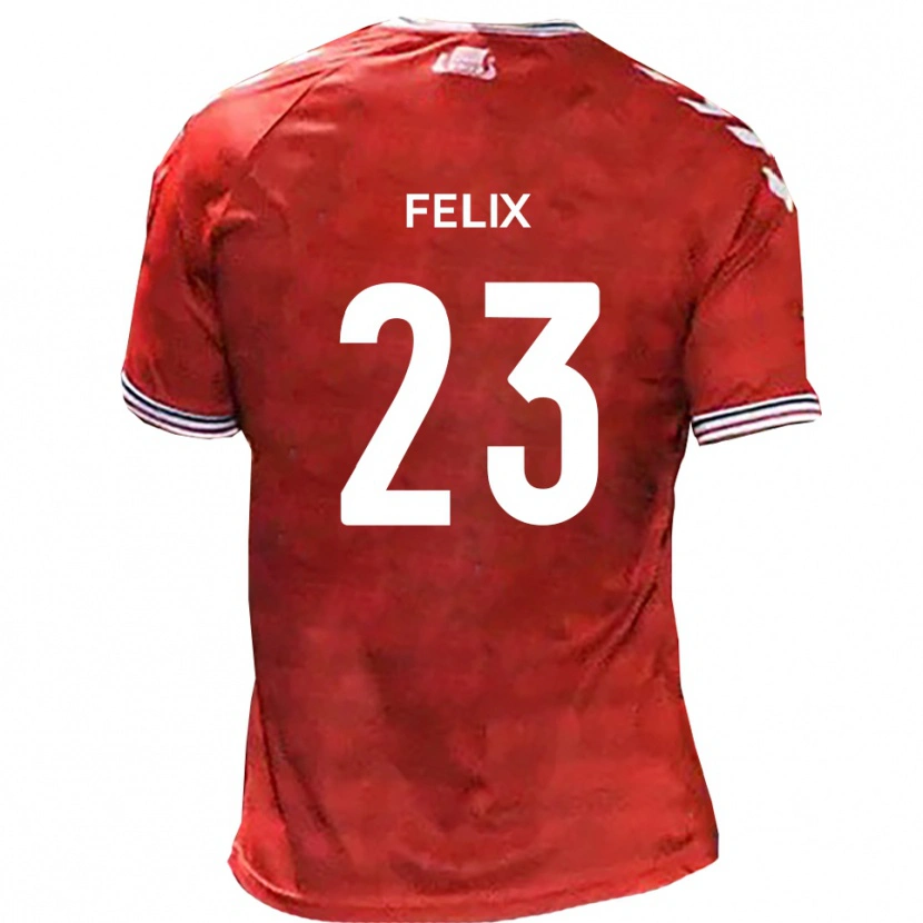 Danxen Kvinnor Joe Felix #23 Röd Vit Hemmatröja Matchtröjor 2025/26 Tröjor T-Tröja