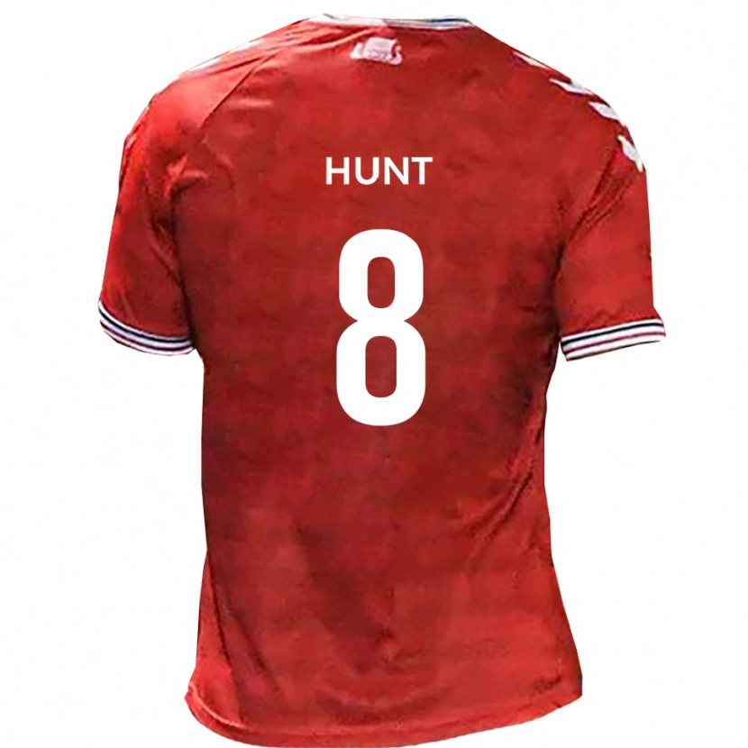 Danxen Kvinnor Alex Hunt #8 Röd Vit Hemmatröja Matchtröjor 2025/26 Tröjor T-Tröja