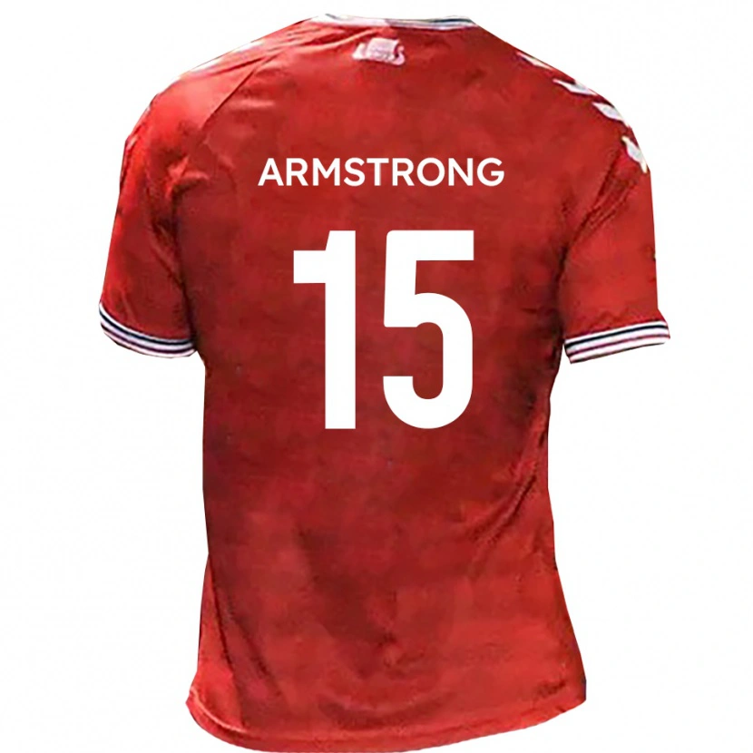 Danxen Kvinnor Marvin Armstrong #15 Röd Vit Hemmatröja Matchtröjor 2025/26 Tröjor T-Tröja
